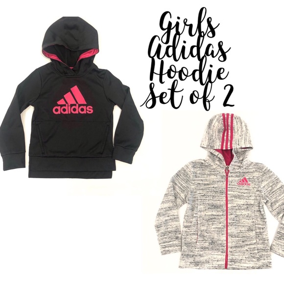 pink adidas hoodie girls